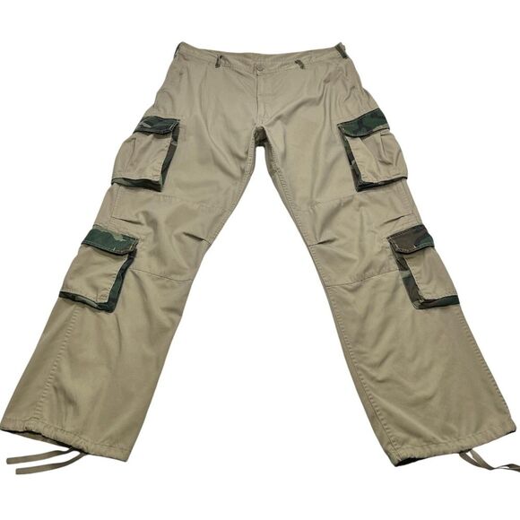 Rothco Vintage Paratrooper Fatigues Olive Camo Cargo Pants 8 Pockets Large Reg‎ - Picture 1 of 10